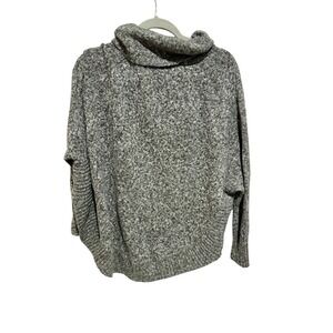 Leo‎ & Nicole Womens Gray Cowl Neck Long Sleeve Knit Pullover Sweater